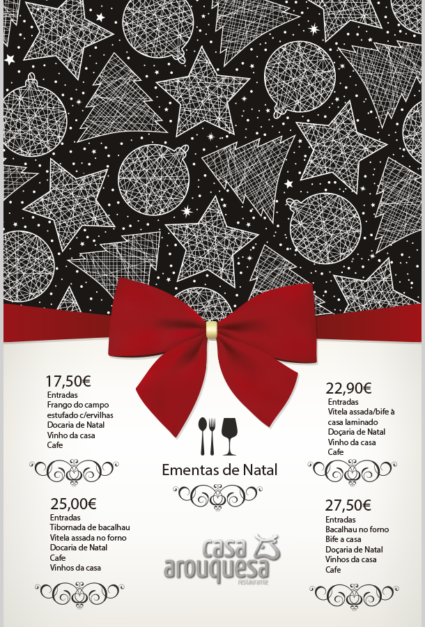 Jantares de Natal 2015 para Grupos em Viseu - Casa Arouquesa